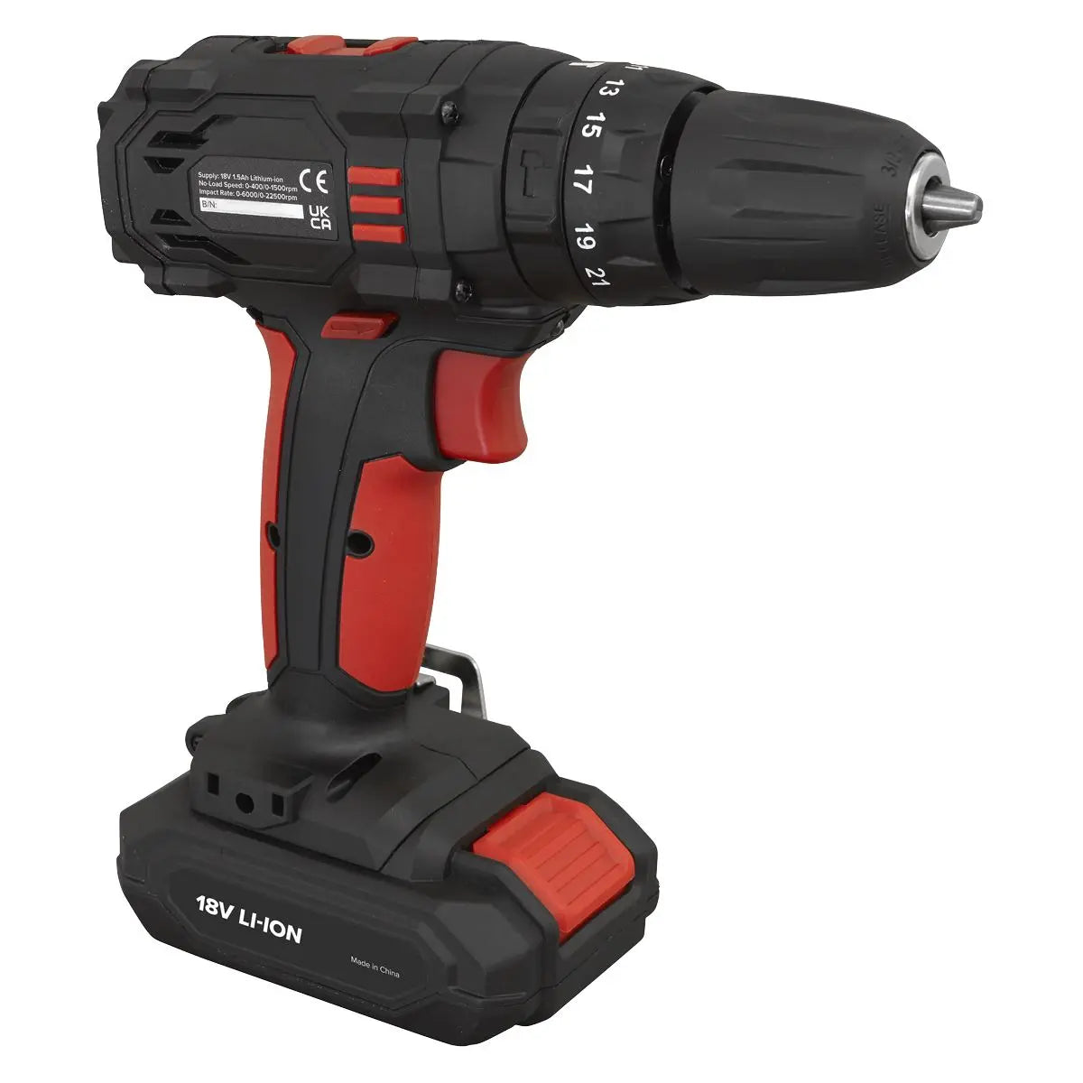 Sealey 18V Ø10mm Cordless Combi Drill 