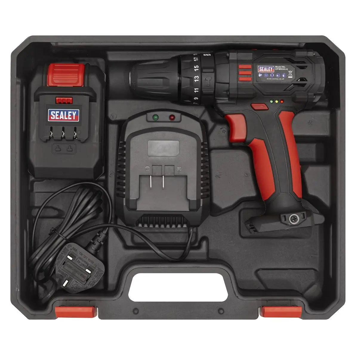 Sealey 18V Ø10mm Cordless Combi Drill 