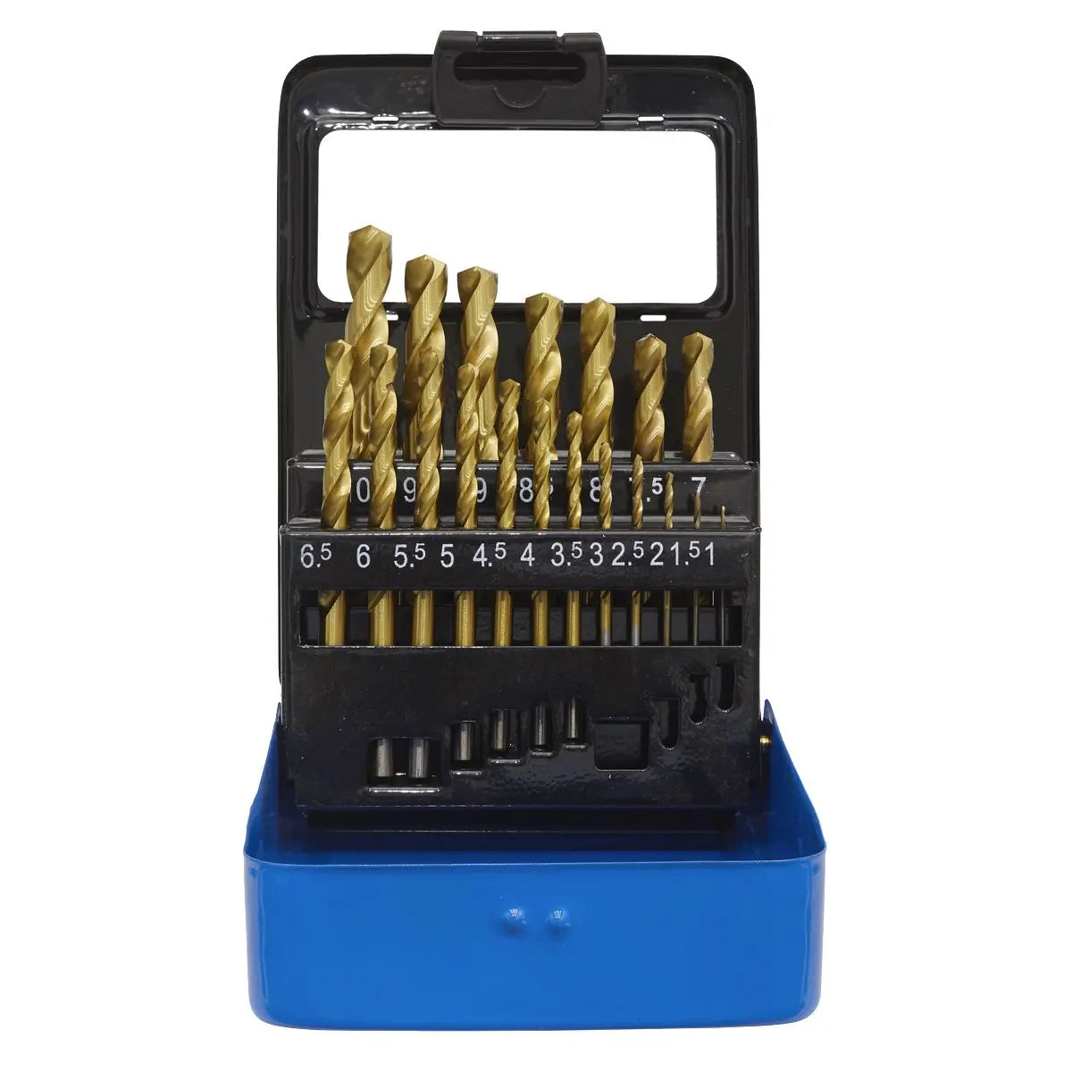 Sealey 19 Piece HSS Fully Ground Drill Bit Set DIN 338 1-10mm Metric 
