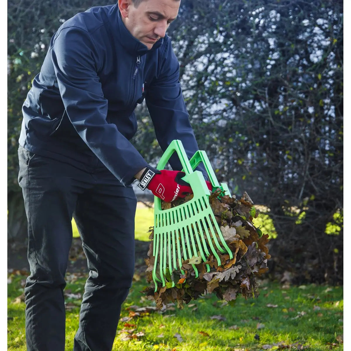 Sealey 2-in-1 Rake & Leaf Grabber  White Rose Tools