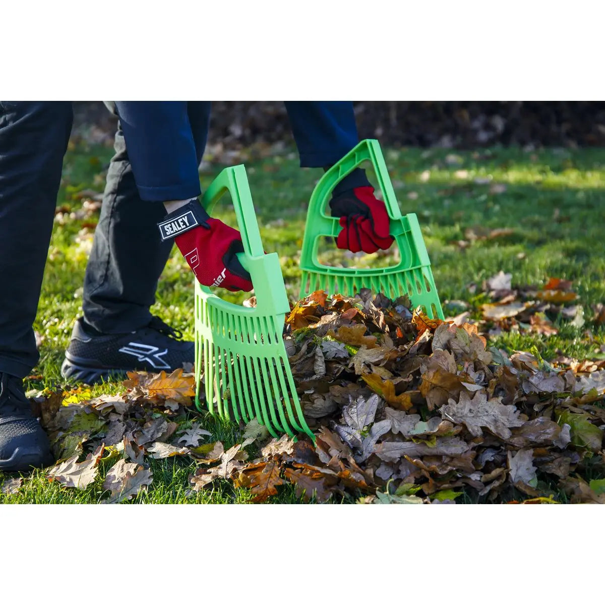 Sealey 2-in-1 Rake & Leaf Grabber  White Rose Tools