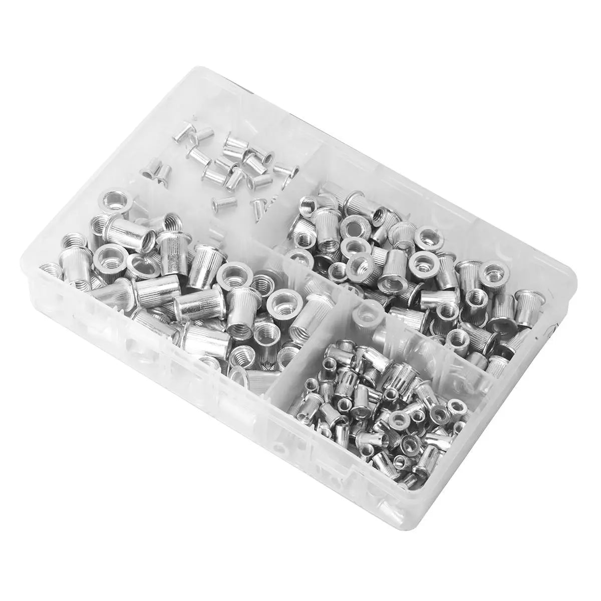 Sealey 200 Piece Splined Threaded Insert Rivet Nut Assortment M4-M8 Metric 