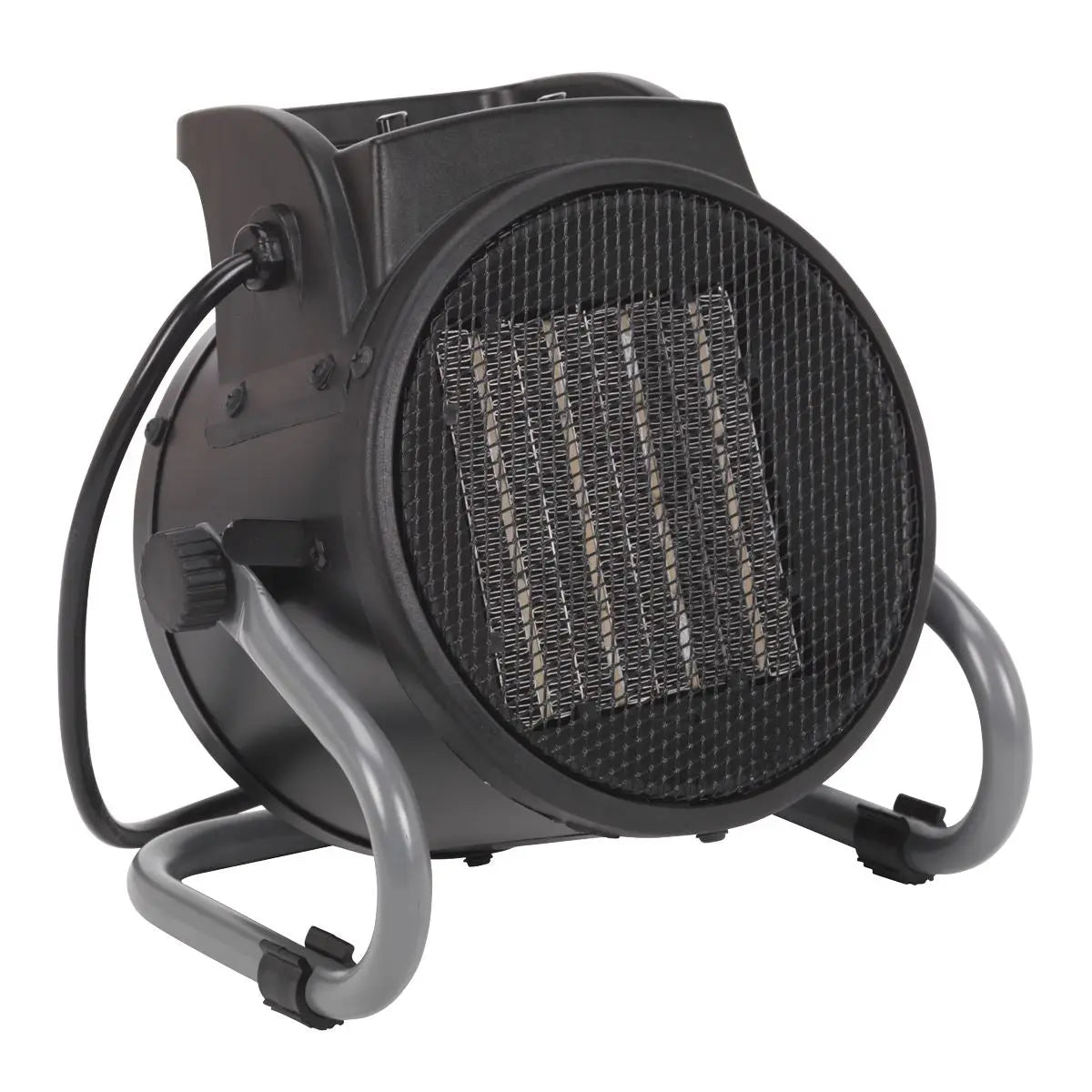 Sealey 2000W Industrial PTC Fan Heater 230V Two Thermostat Heat Settings Work Bench 