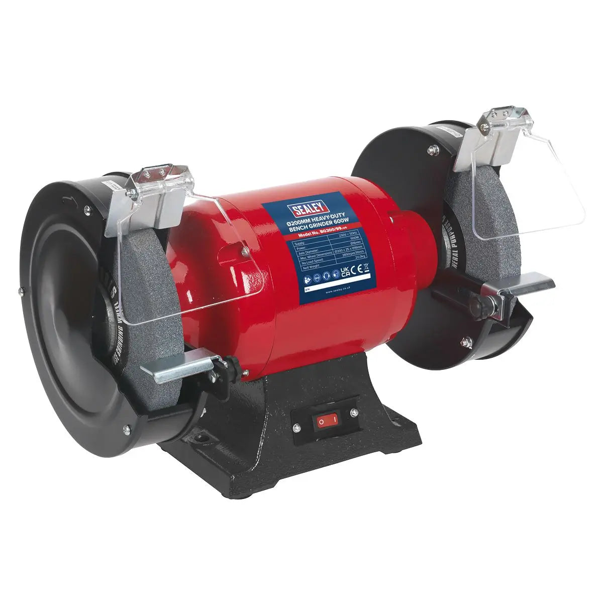 Sealey 200mm Heavy-Duty Bench Grinder 600W/230V  White Rose Tools