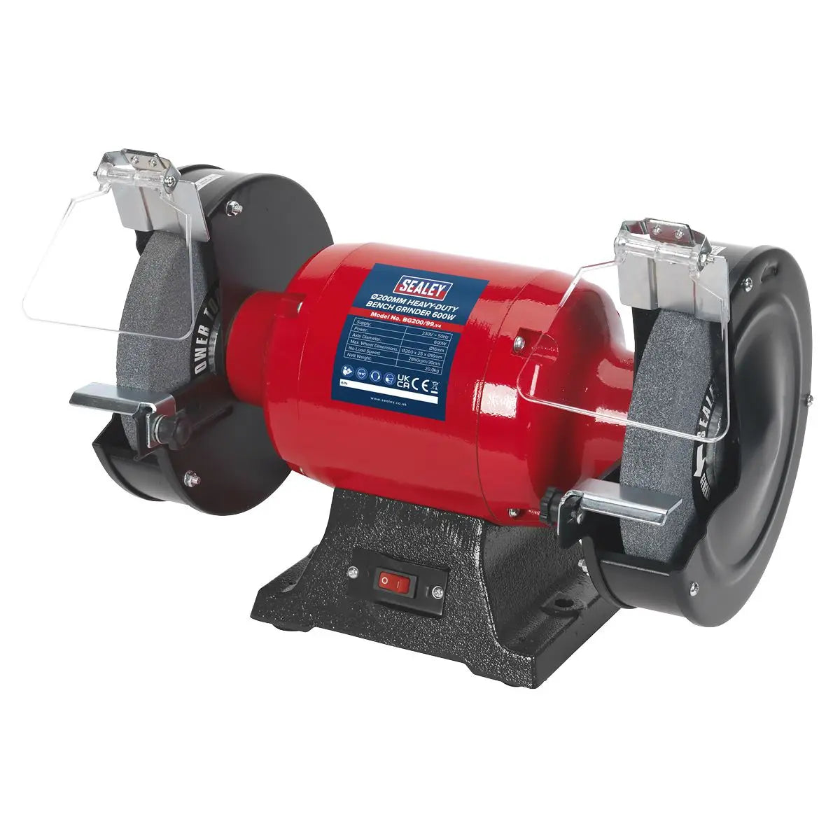 Sealey 200mm Heavy-Duty Bench Grinder 600W/230V  White Rose Tools