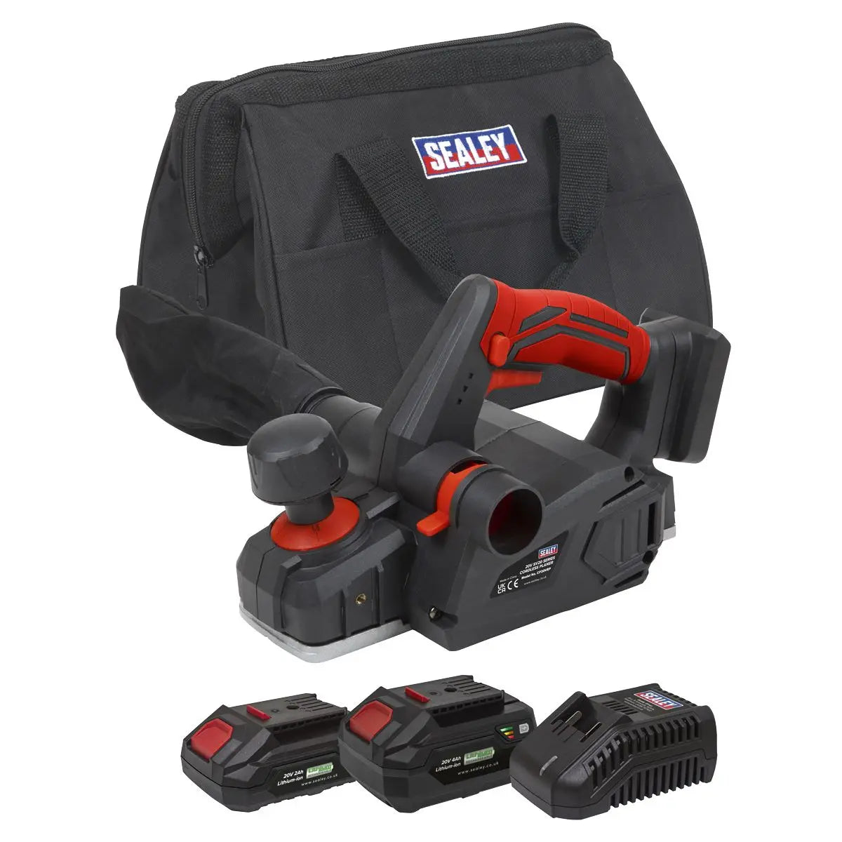 Sealey 20V SV20 Series Cordless Planer Kit - 2 Batteries  White Rose Tools