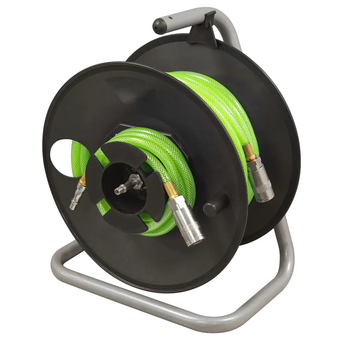 Sealey 20m Portable Manual Air Hose Reel 6mm ID  White Rose Tools
