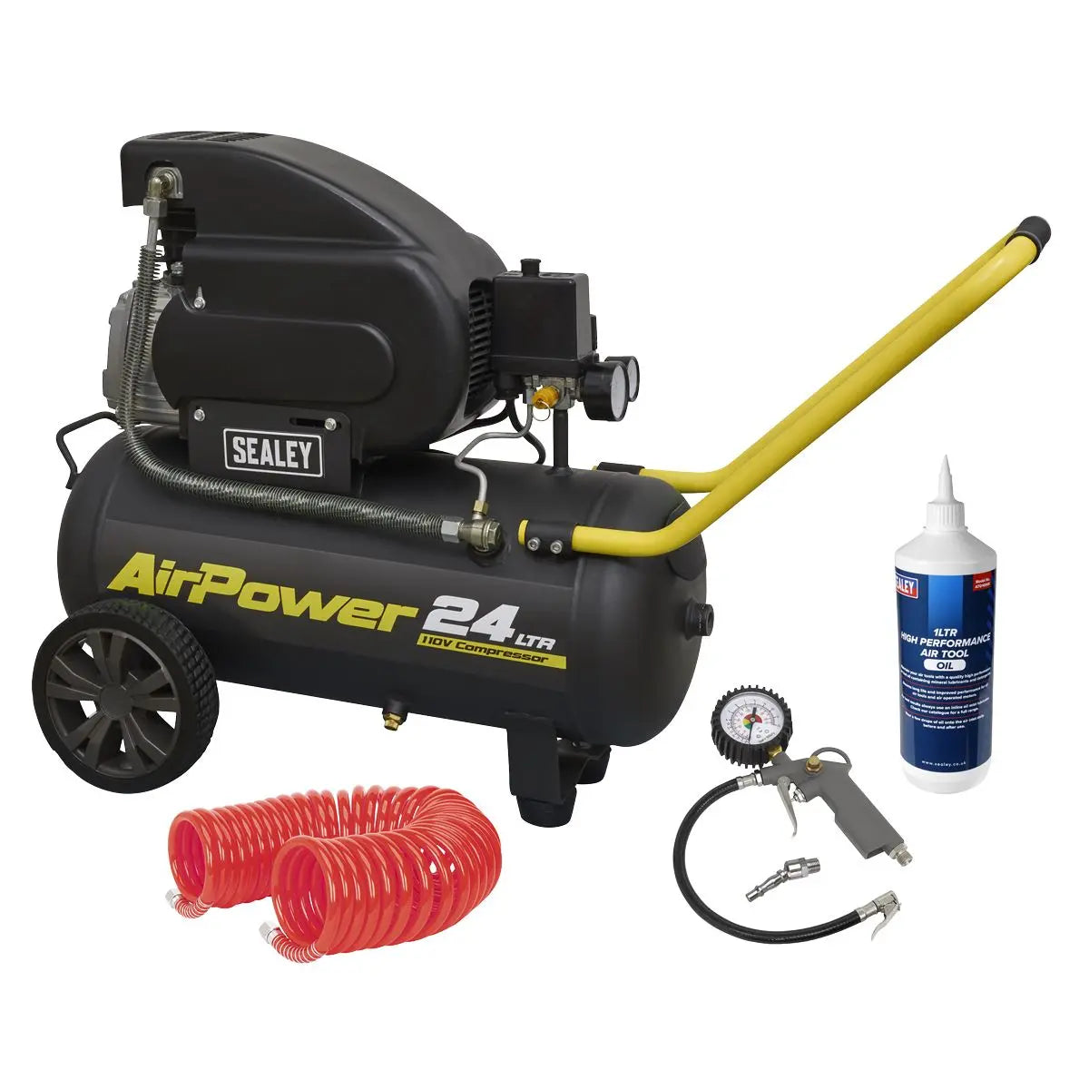 Sealey 24L Direct Drive Air Compressor Site Combo 2hp 110V  White Rose Tools
