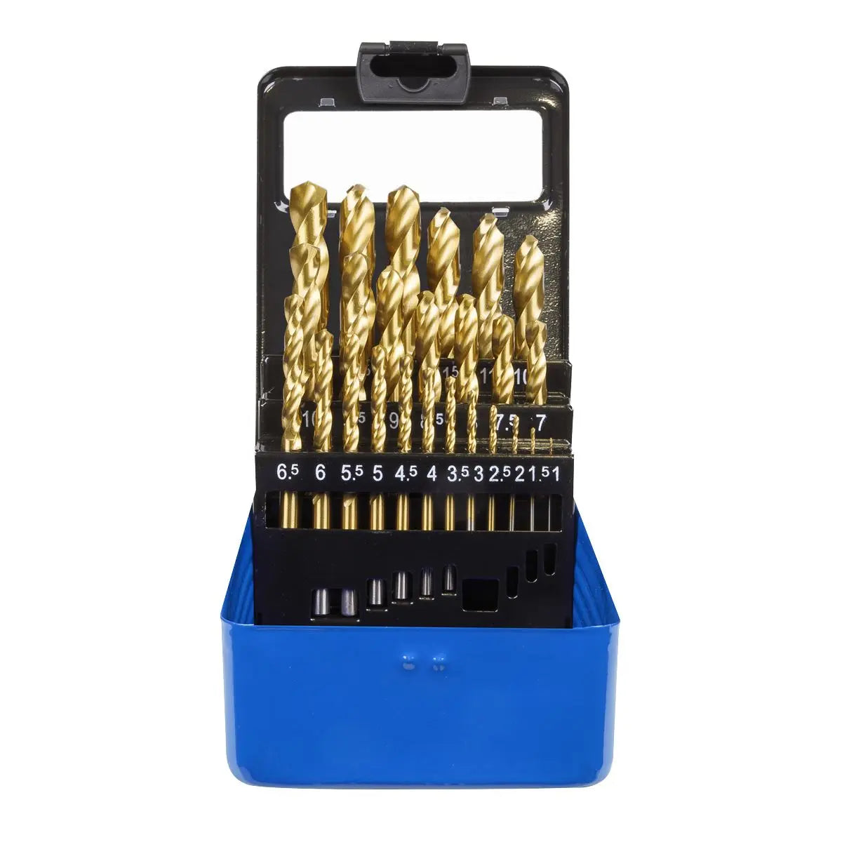 Sealey 25 Piece HSS Fully Ground Drill Bit Set 1-13mm DIN 338 Stainless Steel Copper 