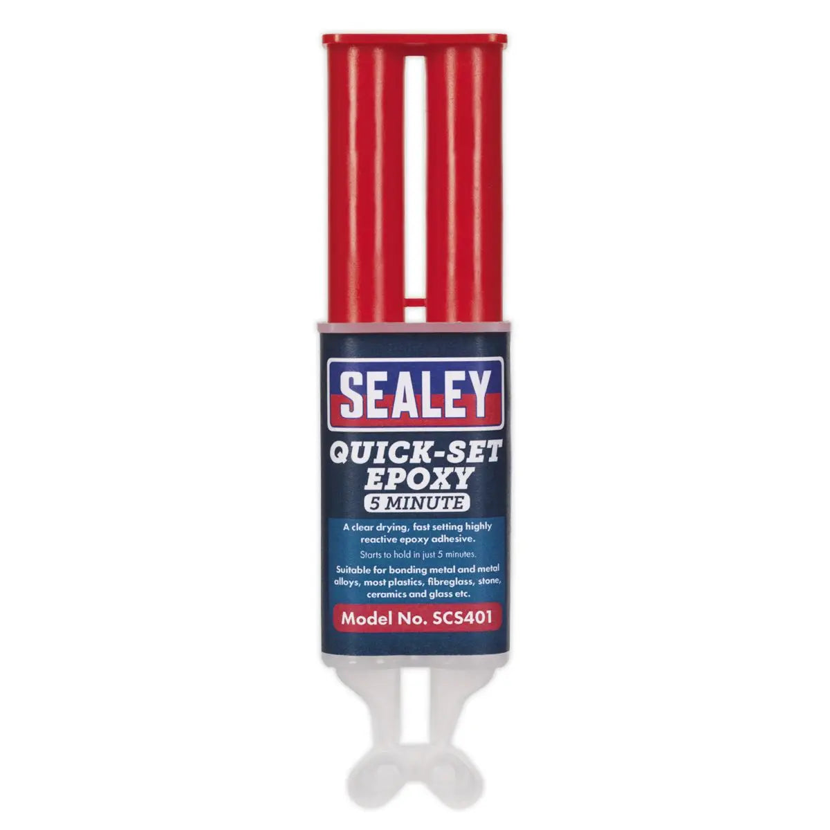 Sealey 25ml Quick Set 5 Minute Epoxy Adhesive Glue Syringe Fast Drying 
