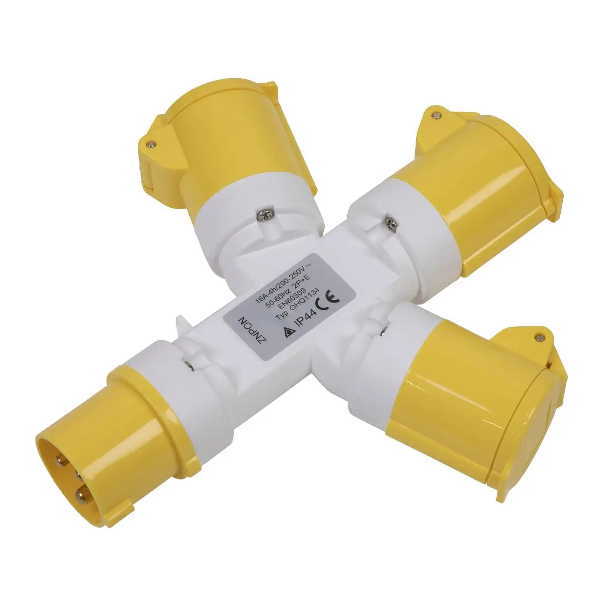 Sealey 2P+E 3-Way Adaptor 110V  White Rose Tools