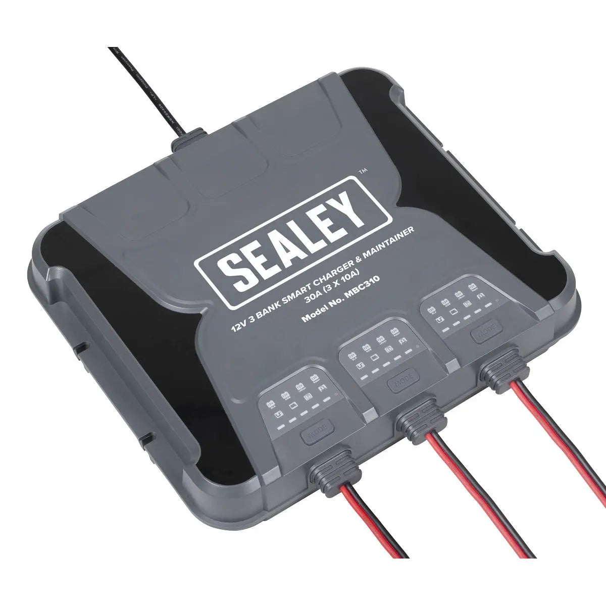 Sealey 3 Bank 12V Smart Charger & Maintainer 30A (3 x 10A)  White Rose Tools