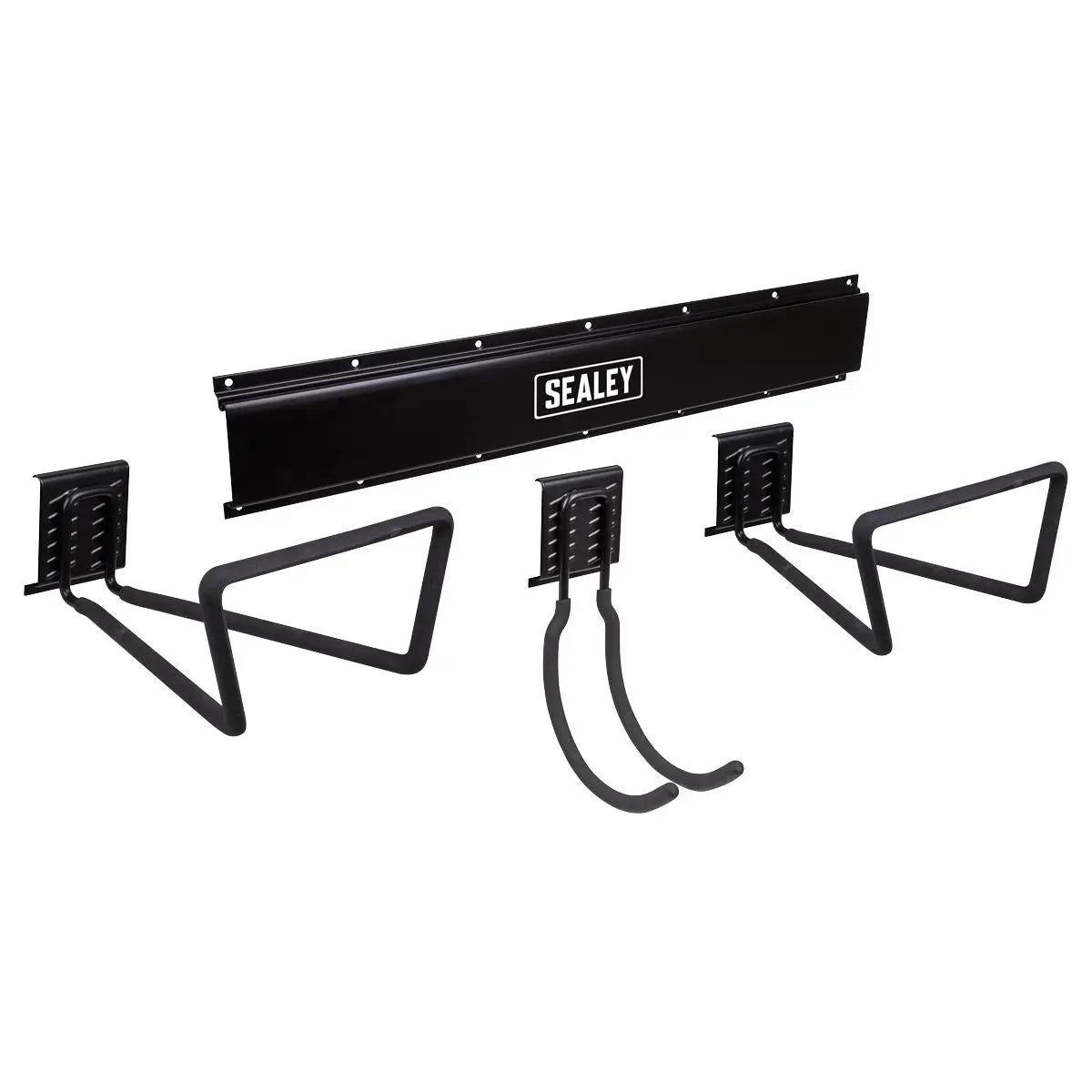 Sealey 3 Large Hook Storage Rail Wall Mounting  White Rose Tools