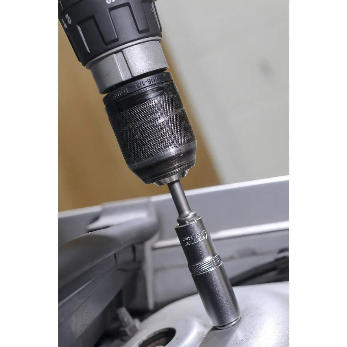 Sealey 3 Piece Power Tool Socket Adaptor Set 1/4" 3/8" 1/2" Drill Converter 