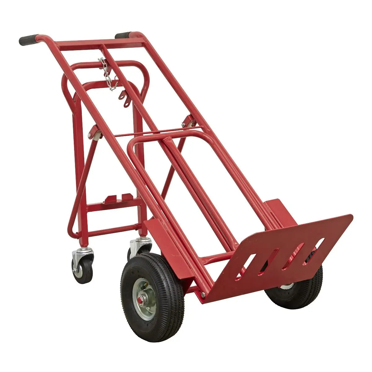 Sealey 3-in-1 Sack Truck with Pneumatic Tyres 250kg Capacity 