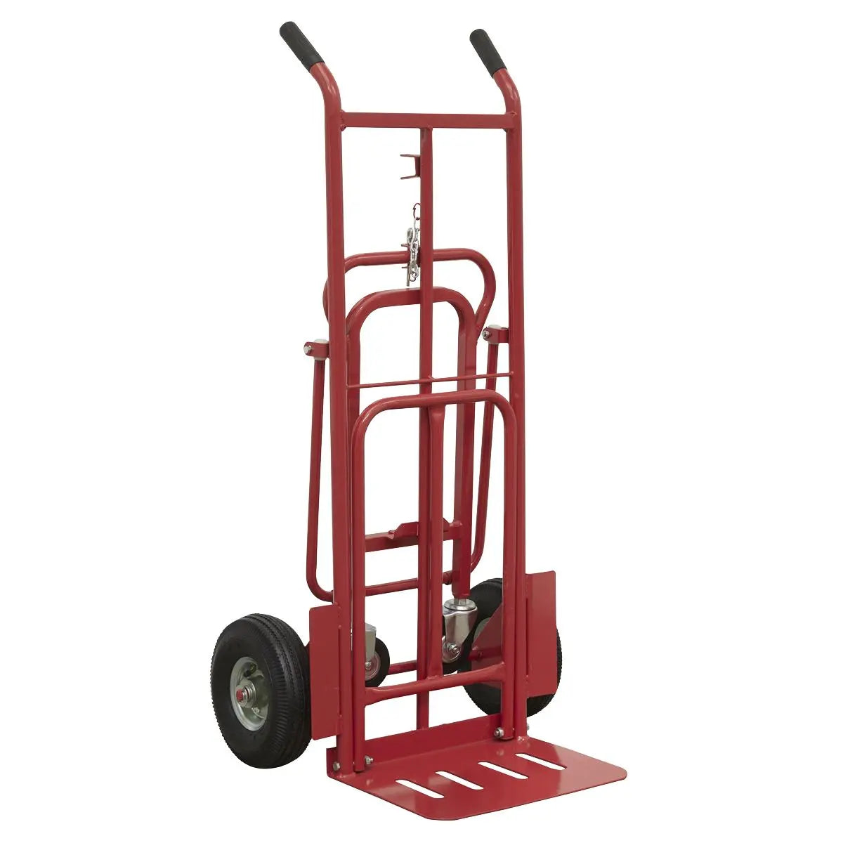 Sealey 3-in-1 Sack Truck with Pneumatic Tyres 250kg Capacity 