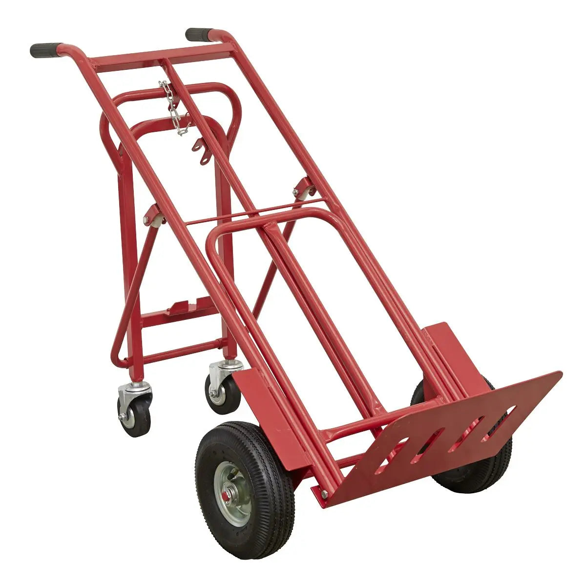 Sealey 3-in-1 Sack Truck with Pneumatic Tyres 250kg Capacity 