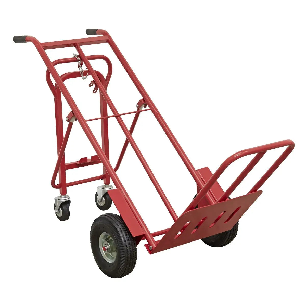Sealey 3-in-1 Sack Truck with Pneumatic Tyres 250kg Capacity 