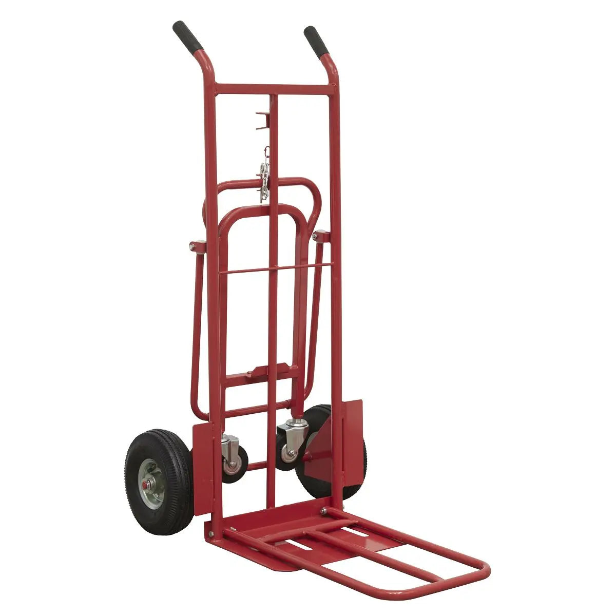 Sealey 3-in-1 Sack Truck with Pneumatic Tyres 250kg Capacity 