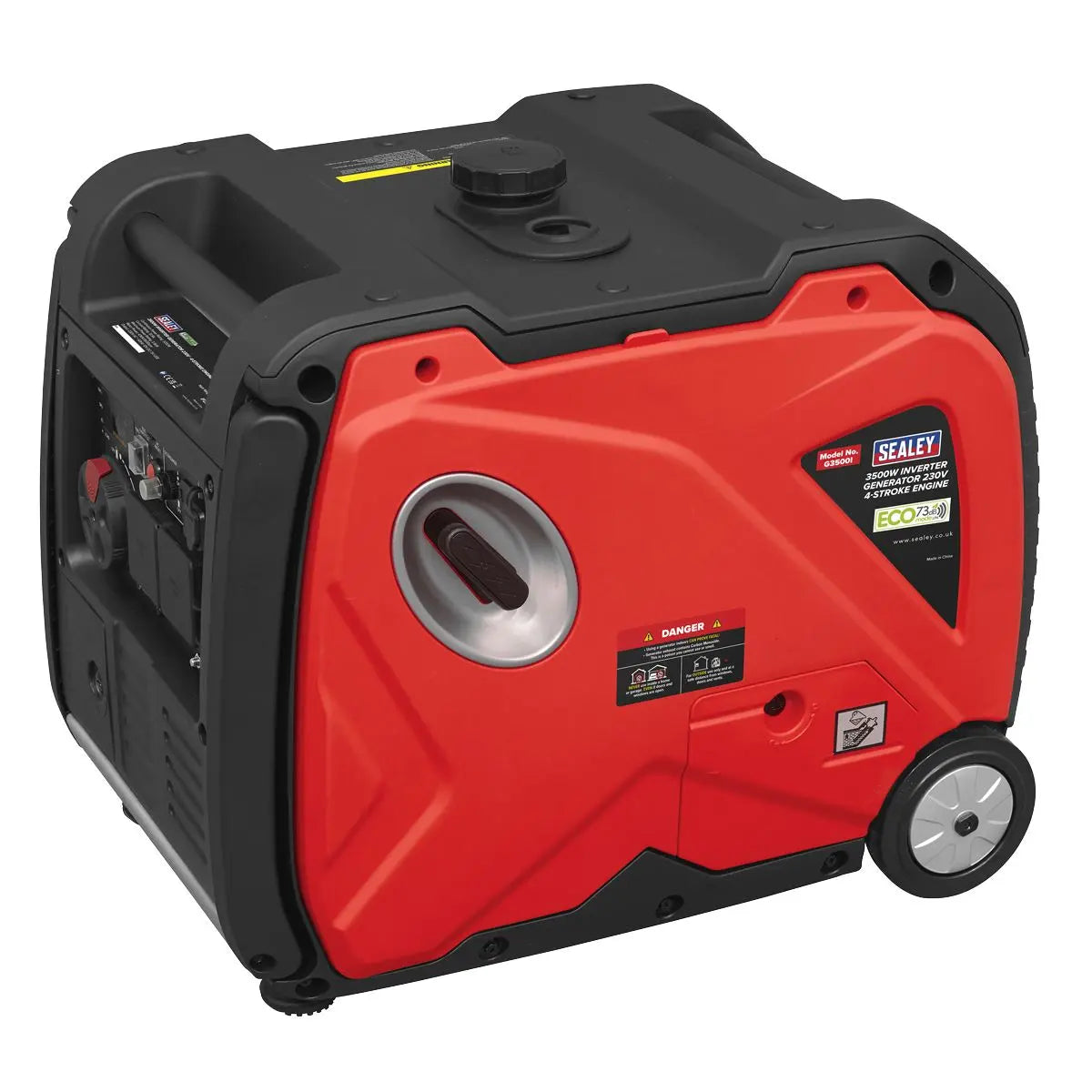 Sealey 3500W Inverter Generator 230V - 4-Stroke Engine  White Rose Tools