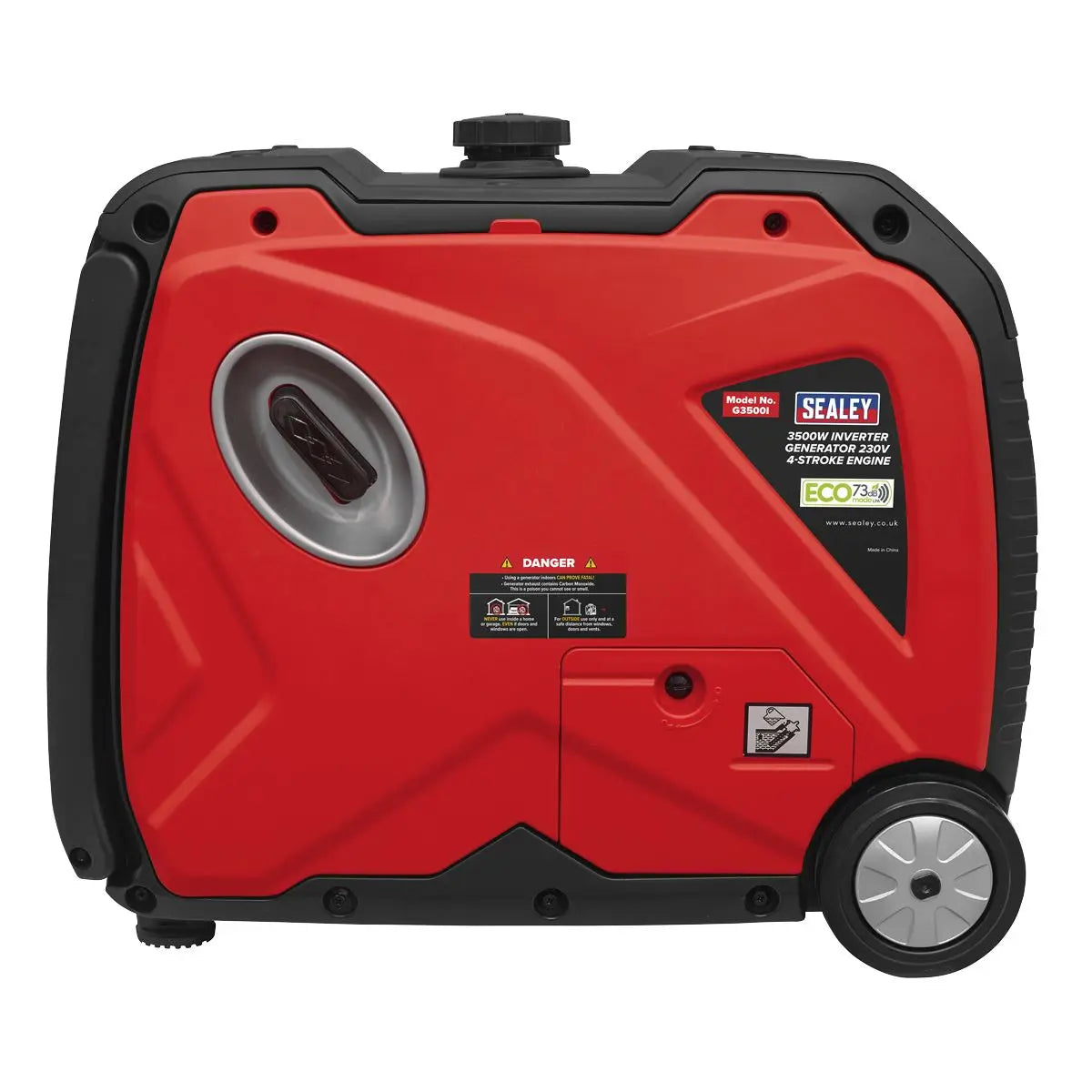 Sealey 3500W Inverter Generator 230V - 4-Stroke Engine  White Rose Tools