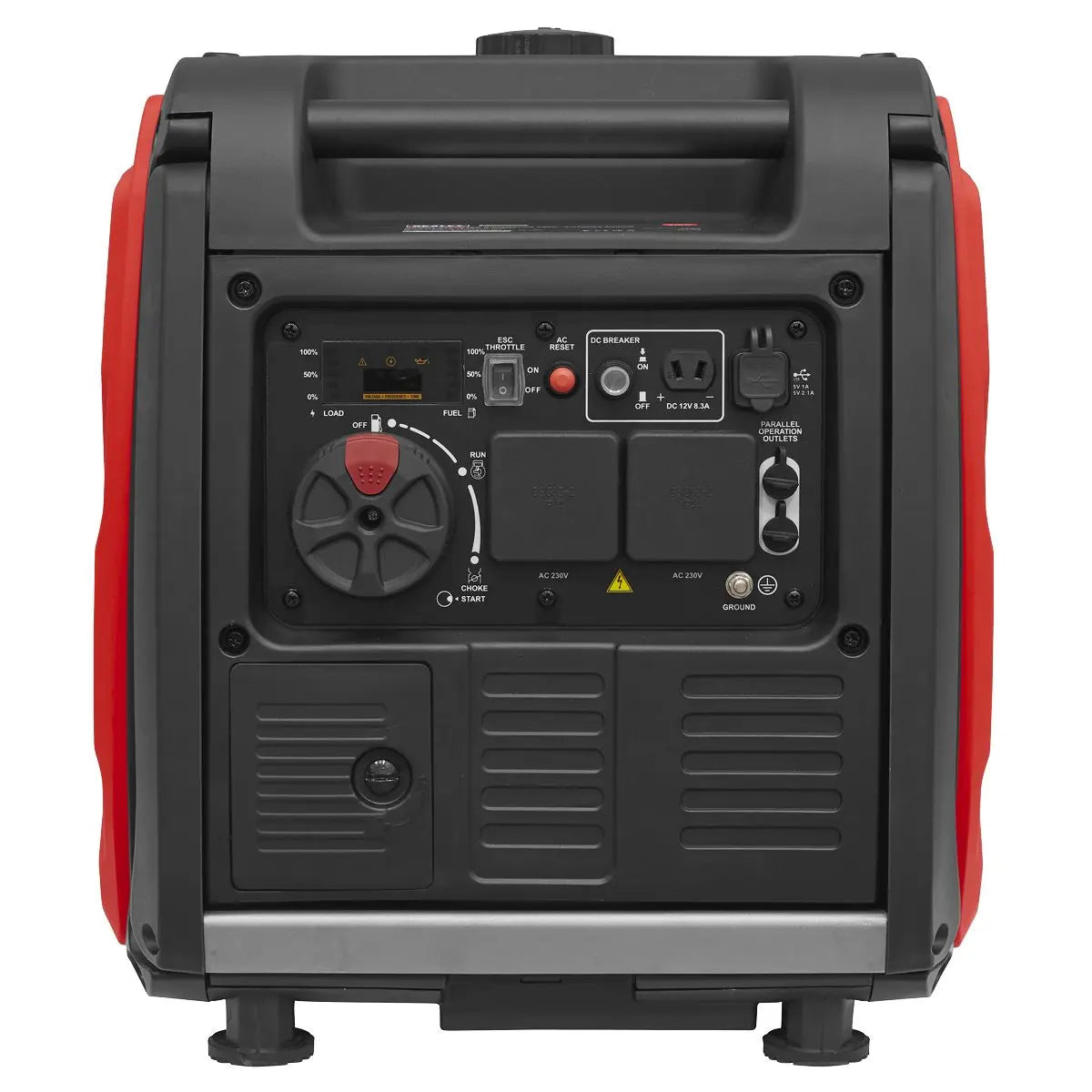 Sealey 3500W Inverter Generator 230V - 4-Stroke Engine  White Rose Tools