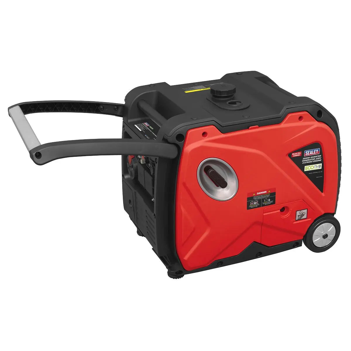 Sealey 3500W Inverter Generator 230V - 4-Stroke Engine  White Rose Tools