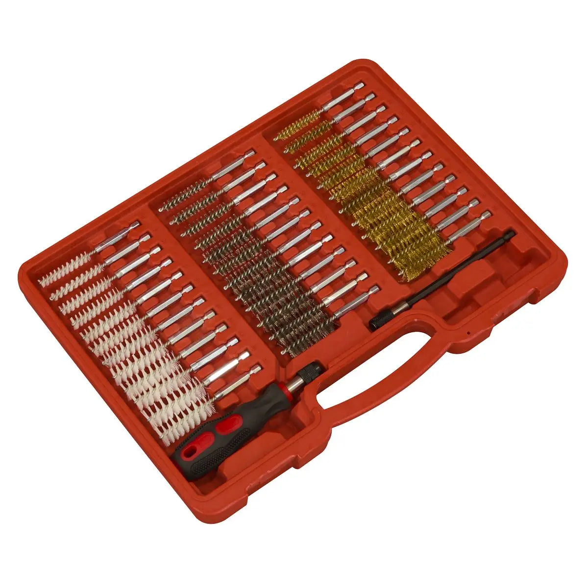 Sealey 38pc Cleaning Brush Set Injector Bore 