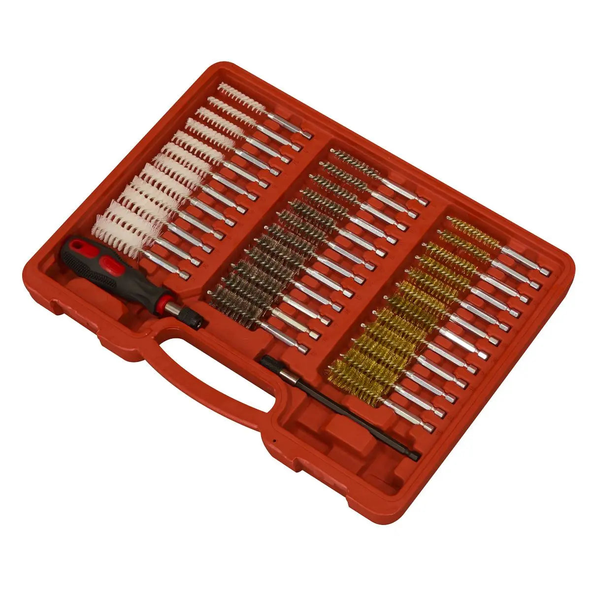Sealey 38pc Cleaning Brush Set Injector Bore 