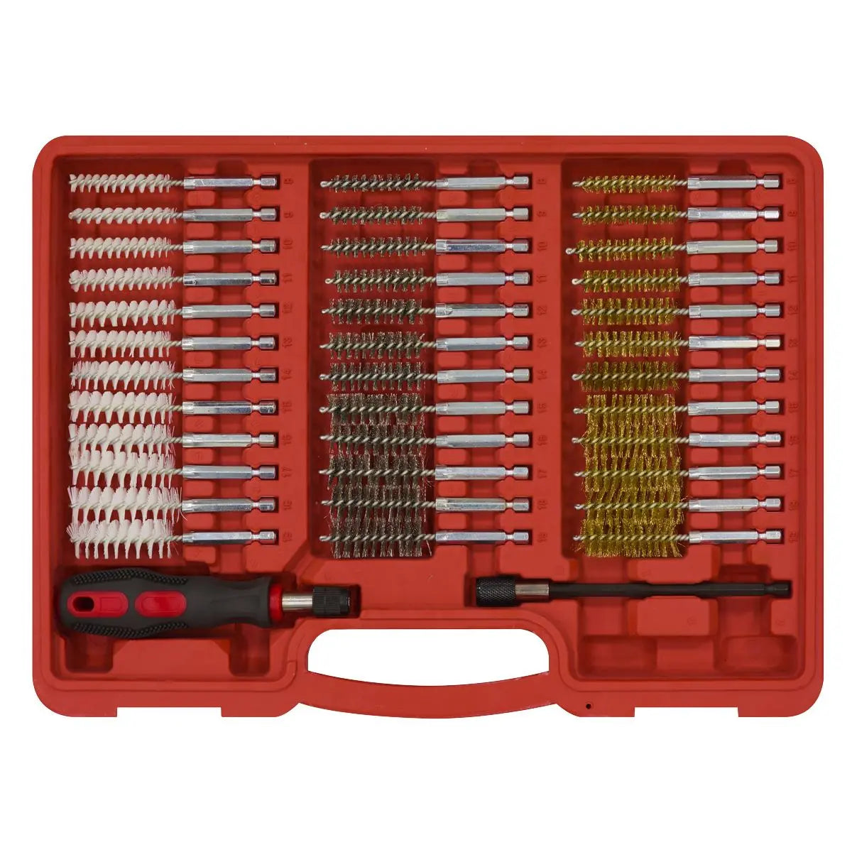 Sealey 38pc Cleaning Brush Set Injector Bore 