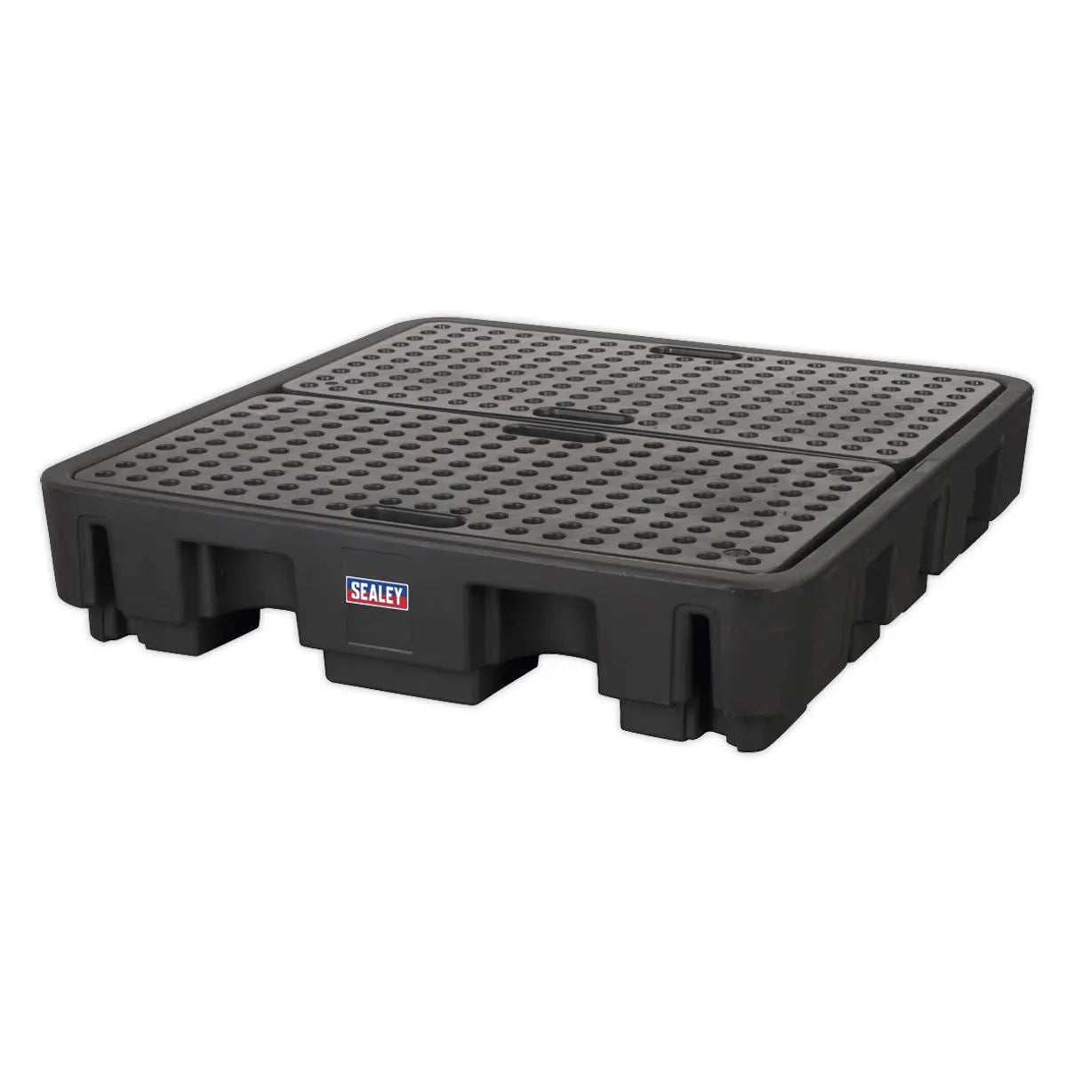 Sealey 4 Drum Polyethylene Barrel Bund Spill Pallet 1380 x 1290 x 280mm 