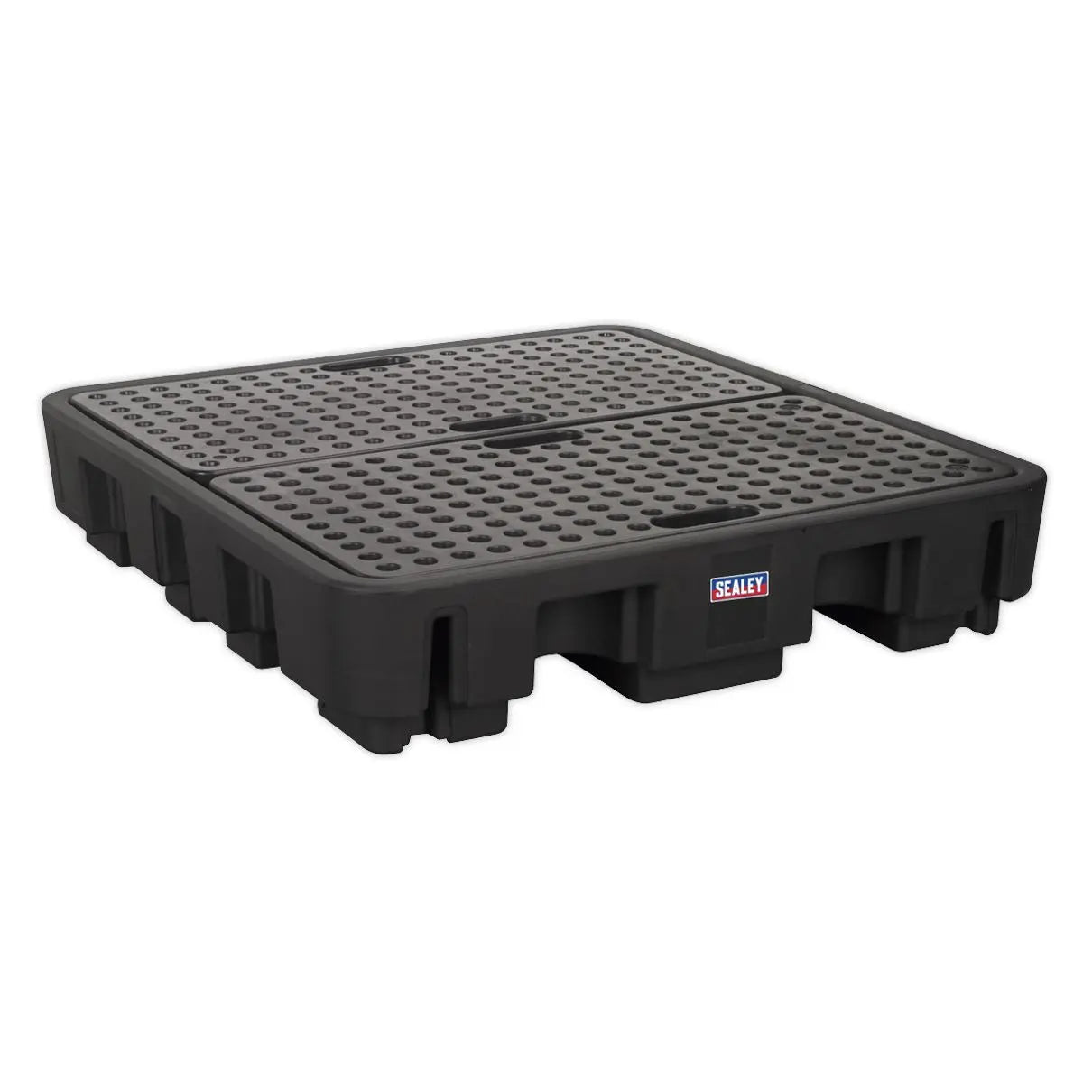 Sealey 4 Drum Polyethylene Barrel Bund Spill Pallet 1380 x 1290 x 280mm 