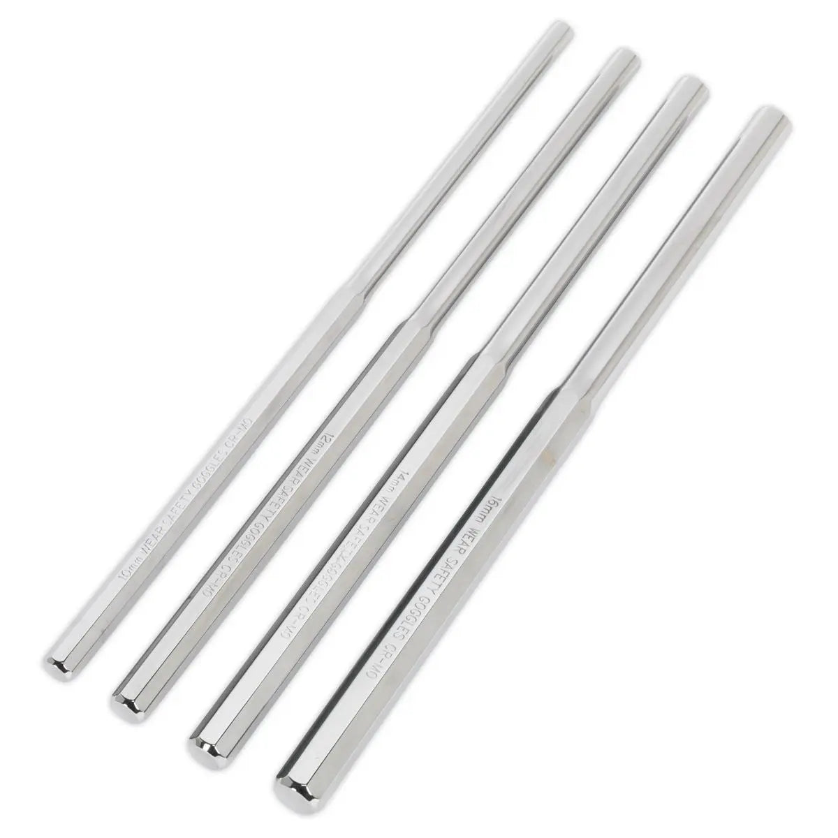 Sealey 4 Piece Extra Long Parallel Pin Punch Set Tool Roll Commercial Industrial 