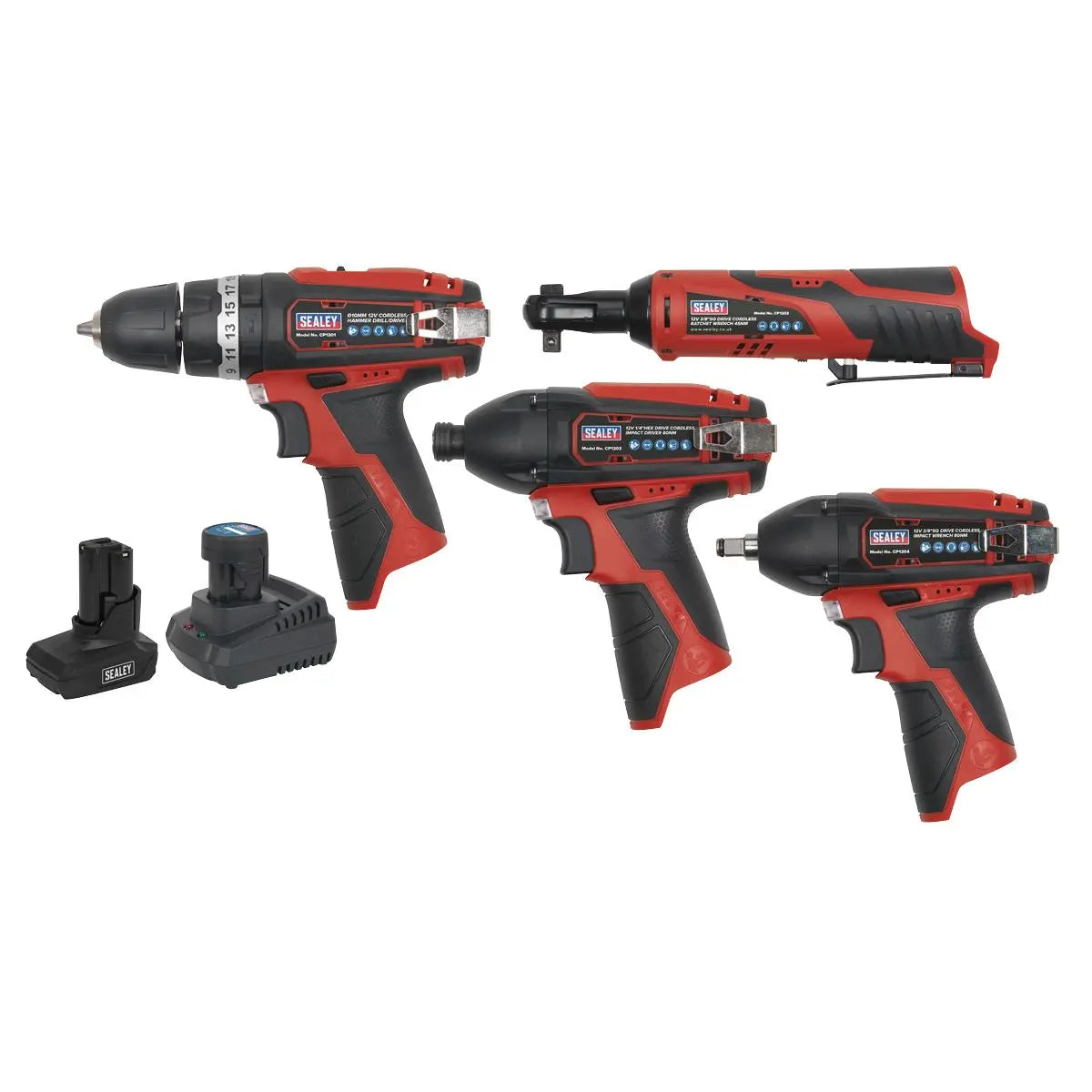 Sealey 4 x 12V SV12 Series Cordless Power Tool Combo Kit 