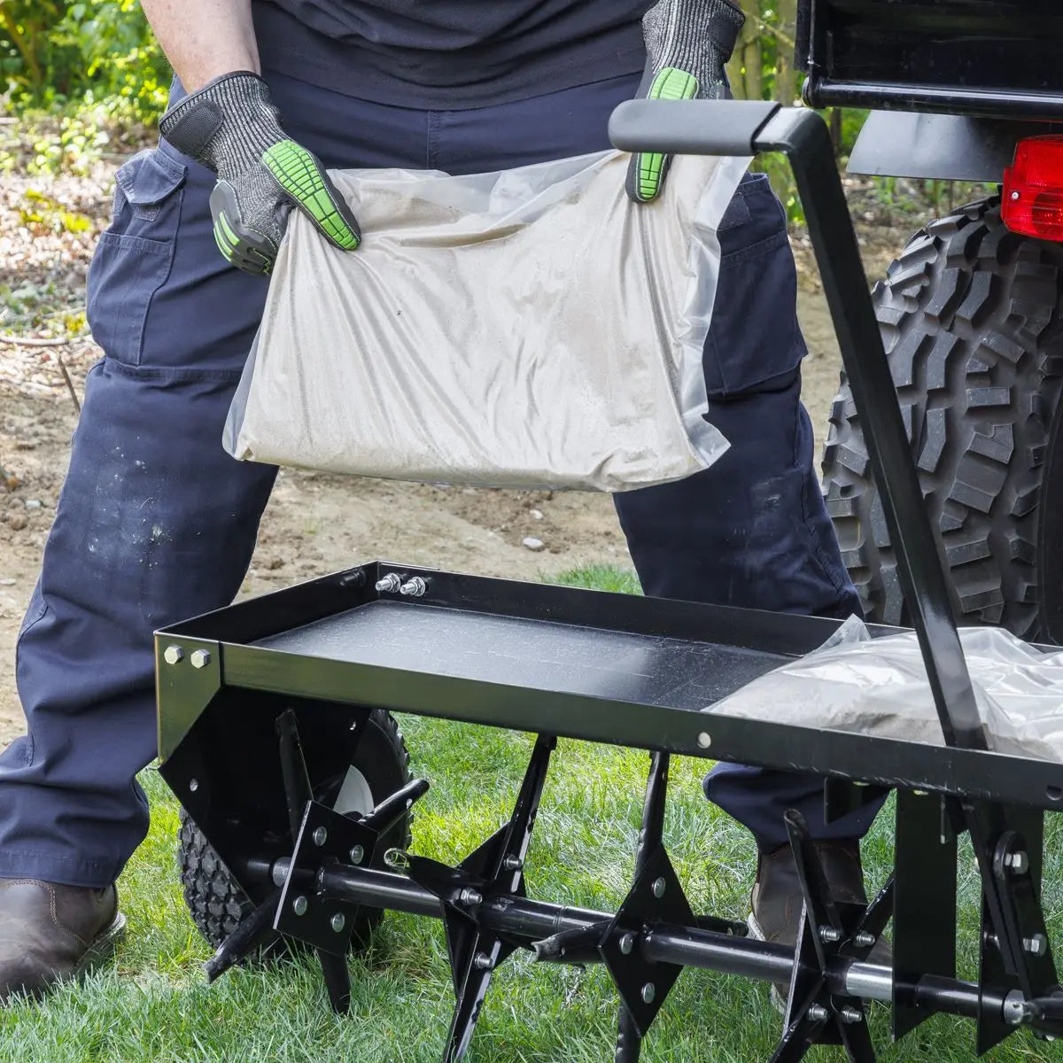 Sealey 48"Tow Behind Plug Aerator  White Rose Tools
