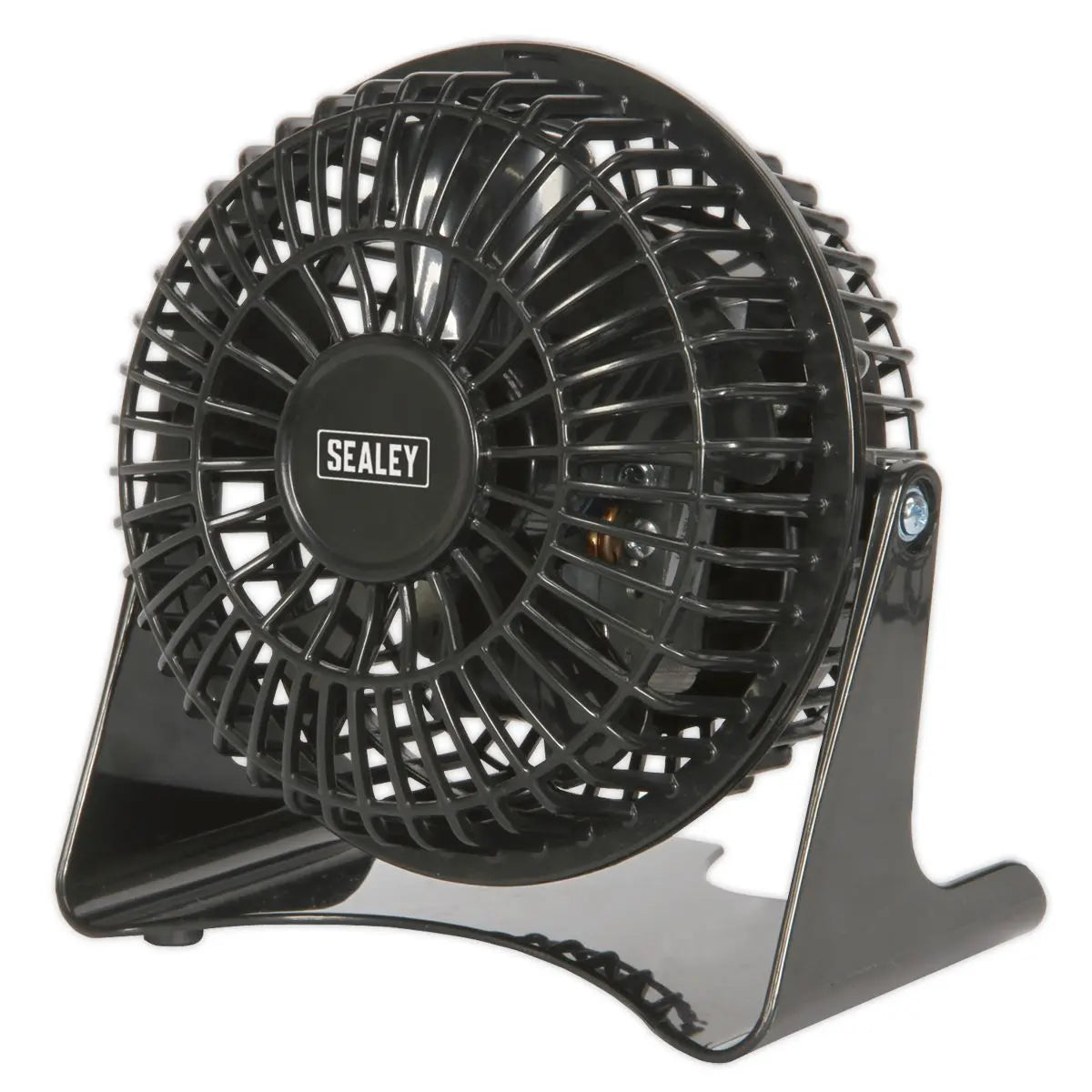 Sealey 4" Mini Desk Fan 230V Bedside Table Air Conditioning Summer Pivoting 