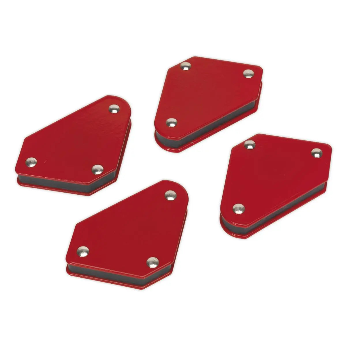 Sealey 4pc Magnetic Welding Clamp Set Red Soldering Quick Welder 