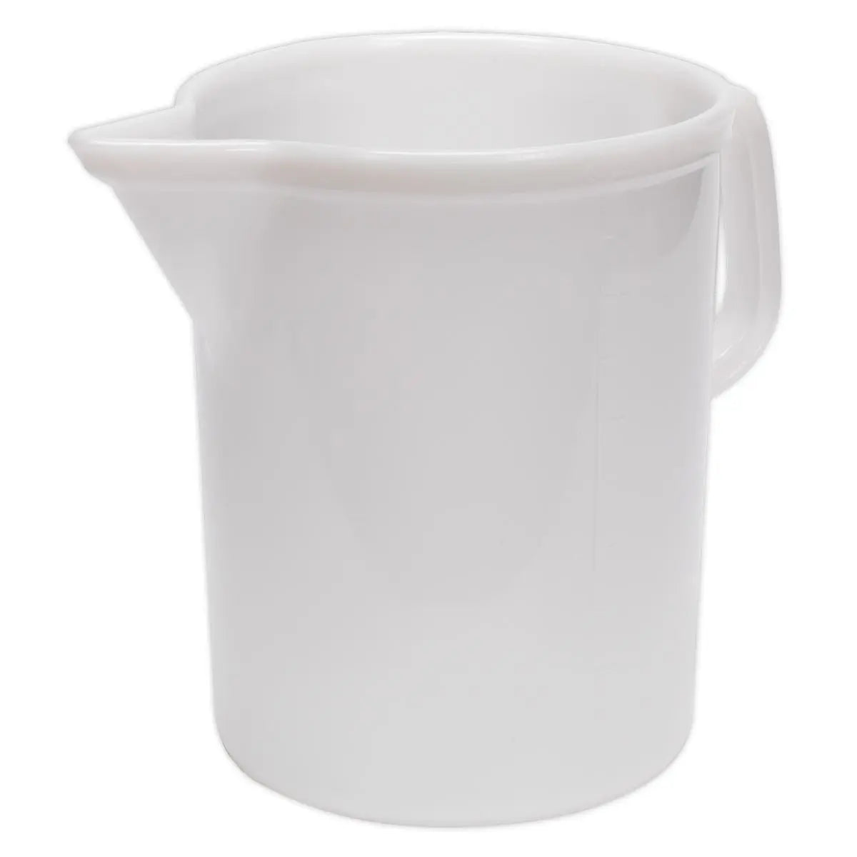 Sealey 5 Litre Measuring Jug Easy To Read Opaque Polythene Garage Fuel 