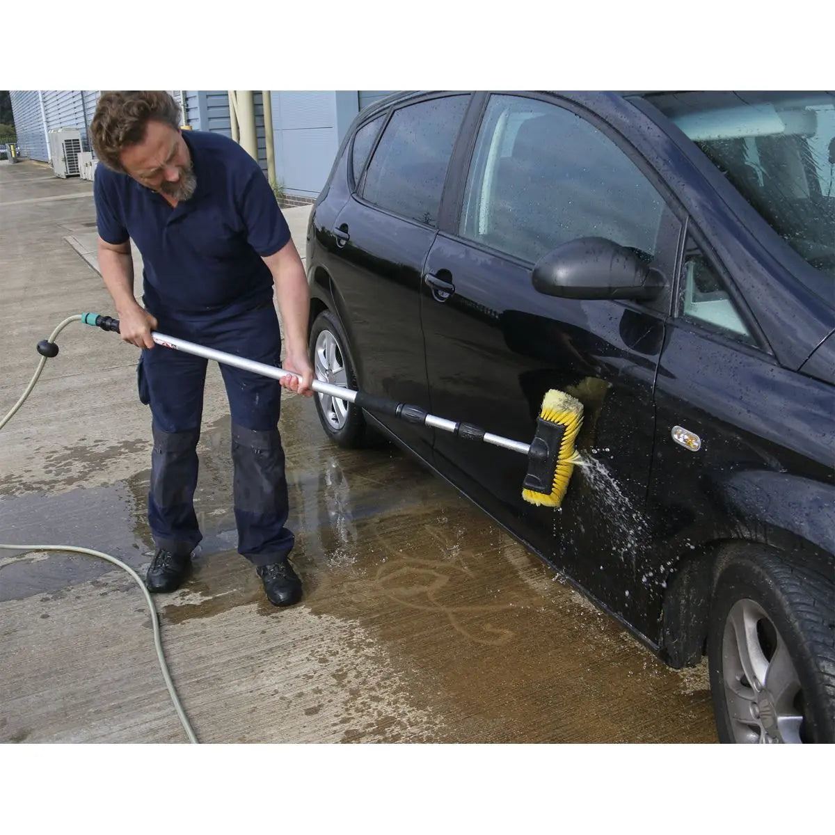 Sealey 5-Sided Flo-Thru Brush with 3m Telescopic Handle 