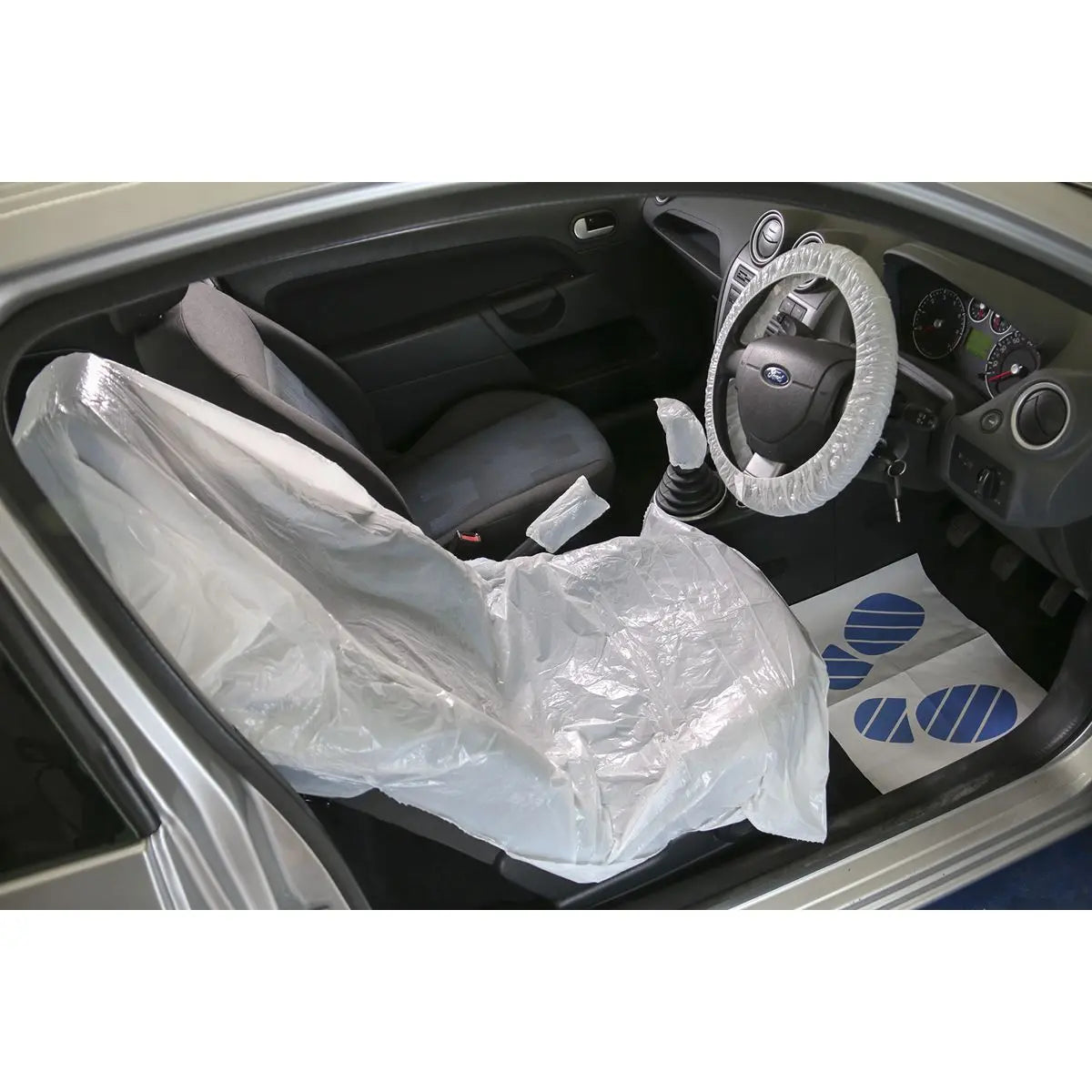 Sealey 5 in 1 Disposable Car Interior Protection Kit - Box of 50 Sets Seat Cover 