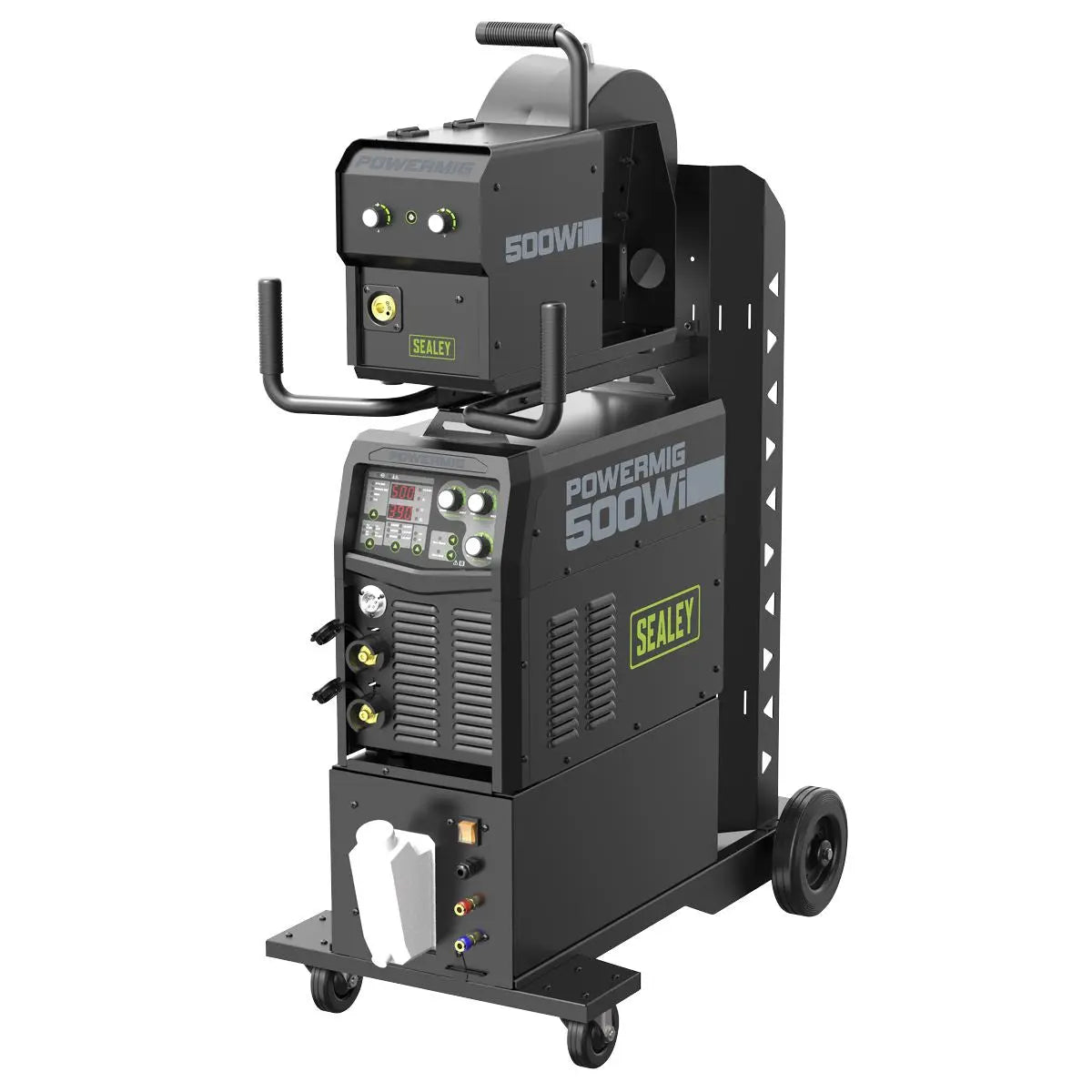 Sealey 500A Professional Gas/Gasless MIG/MMA/TIG Inverter Welder With Portable Wire Feeder & Water Cooler 415V 3ph  White Rose Tools