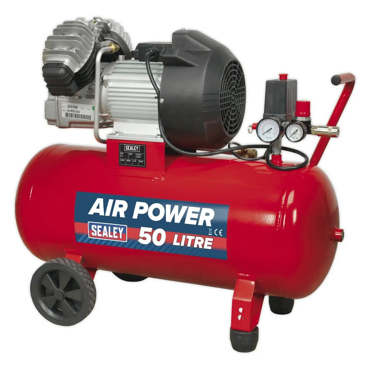 Sealey 50L V-Twin Direct Drive Air Compressor 3hp 