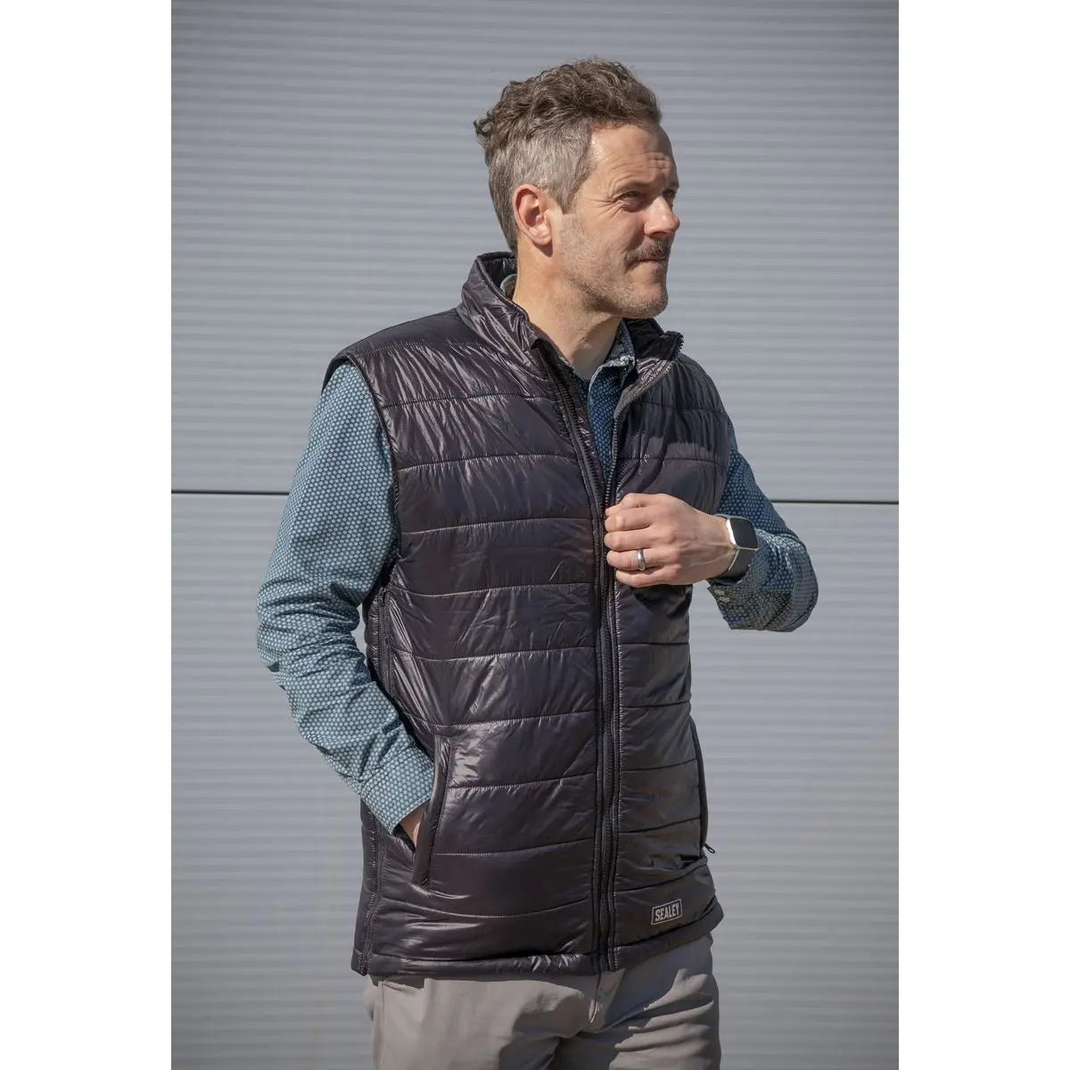 Sealey 5V Heated Puffy Gilet - 44" to 52" Chest with Power Bank 10Ah 