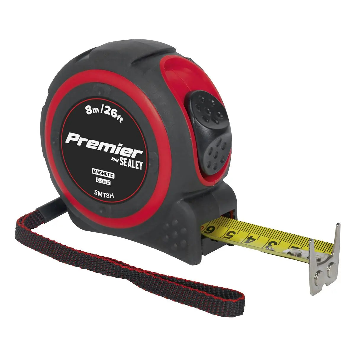 Sealey 5m or 8m Heavy Duty Tape Measure Rubber Body 