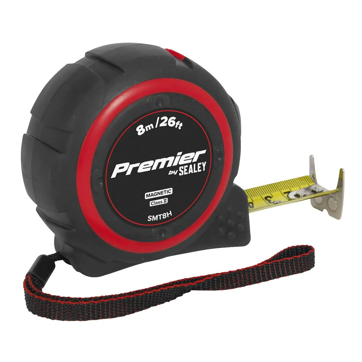 Sealey 5m or 8m Heavy Duty Tape Measure Rubber Body 