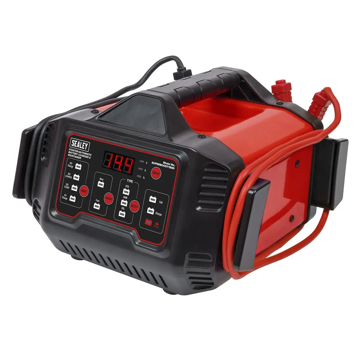 Sealey 6/12V 150A Starter/15A  Automatic Battery Charger & Maintainer  White Rose Tools
