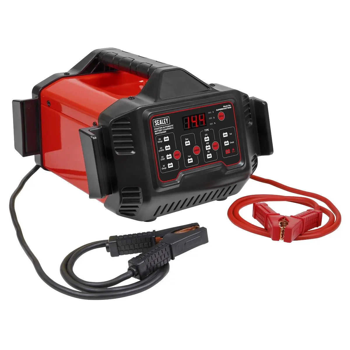 Sealey 6/12V 150A Starter/15A  Automatic Battery Charger & Maintainer  White Rose Tools