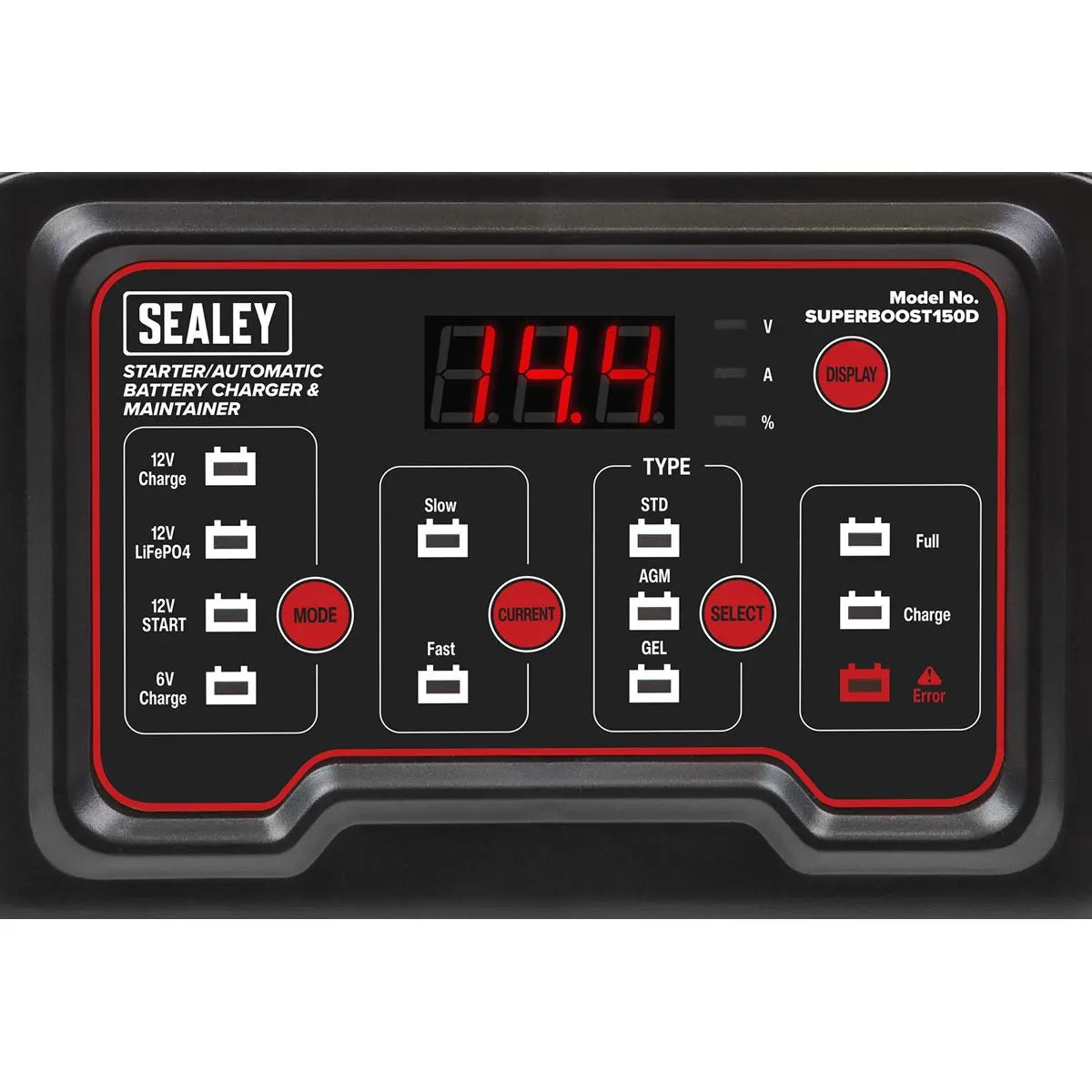 Sealey 6/12V 150A Starter/15A  Automatic Battery Charger & Maintainer  White Rose Tools