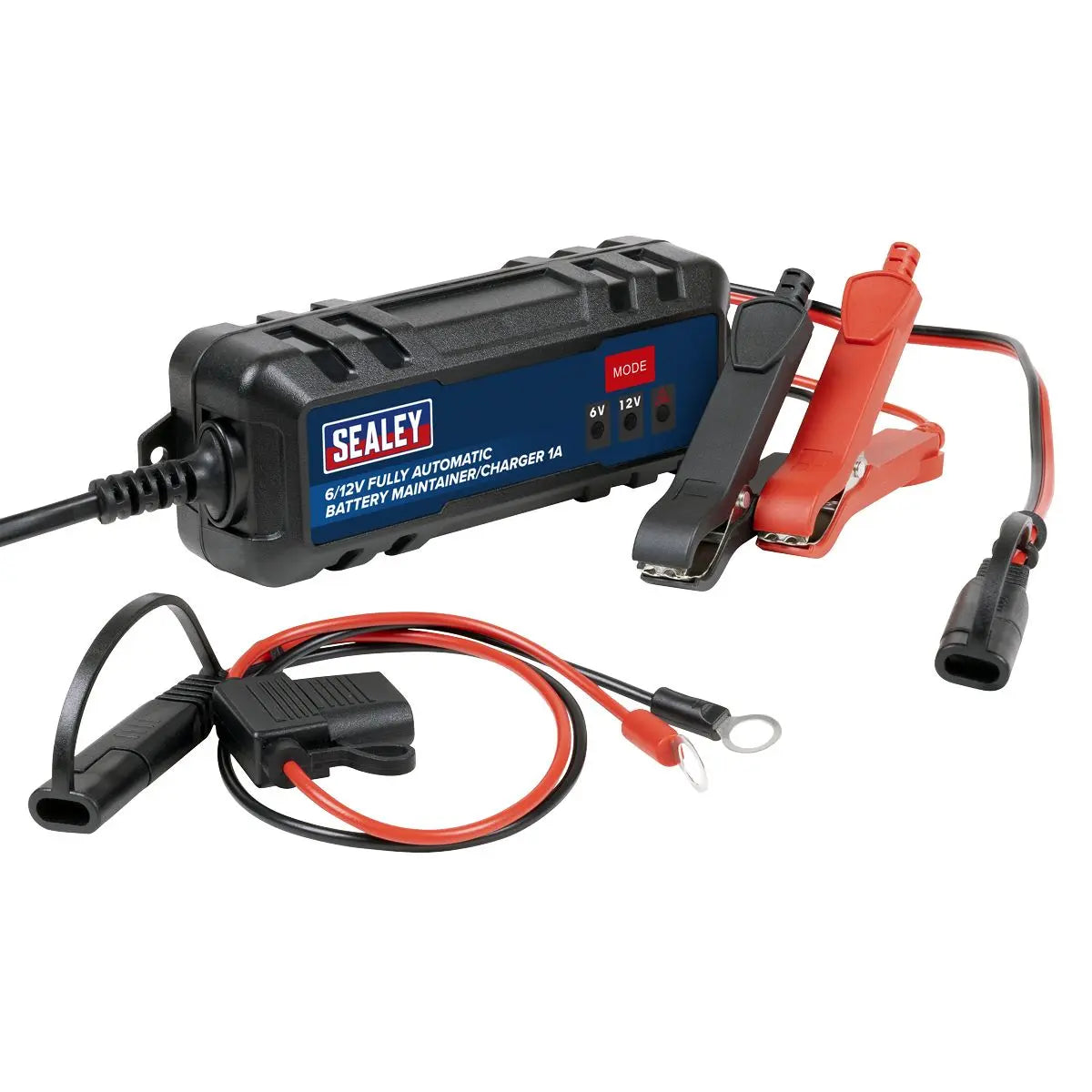 Sealey 6/12V Fully Automatic Battery Maintainer/Charger 1A  White Rose Tools