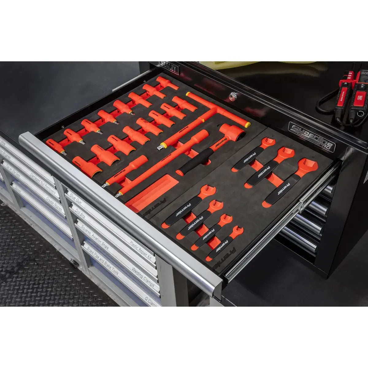Sealey 63pc Insulated Tool Kit with 5 Drawer Topchest  White Rose Tools
